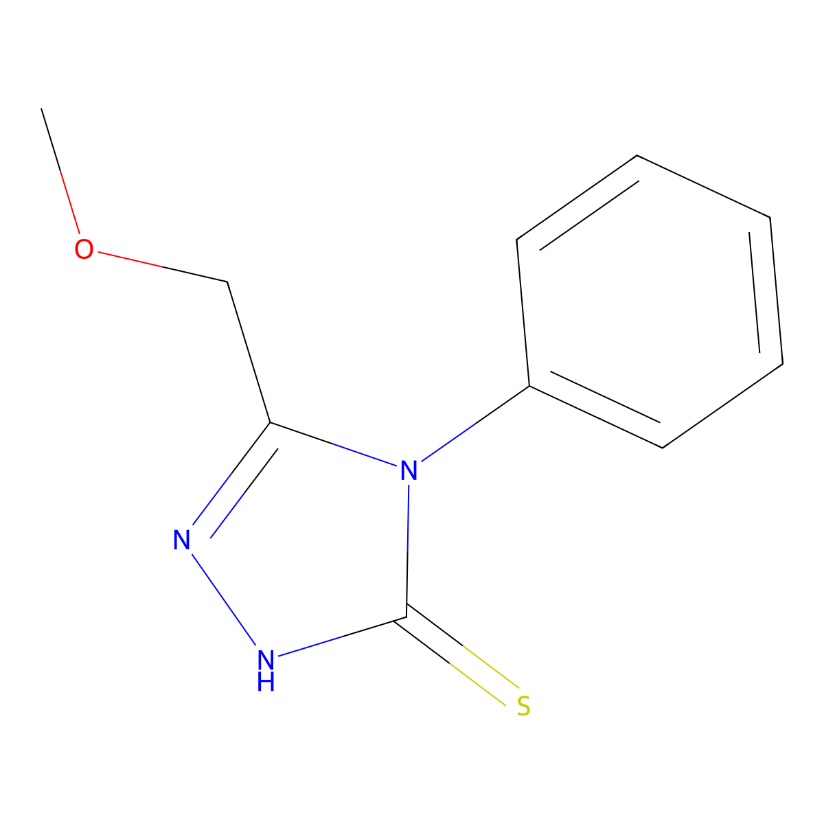 5-(methoxymethyl)-4-phenyl-4H-1,2,4-triazole-3-thiol molecular structure, CAS 138624-84-7