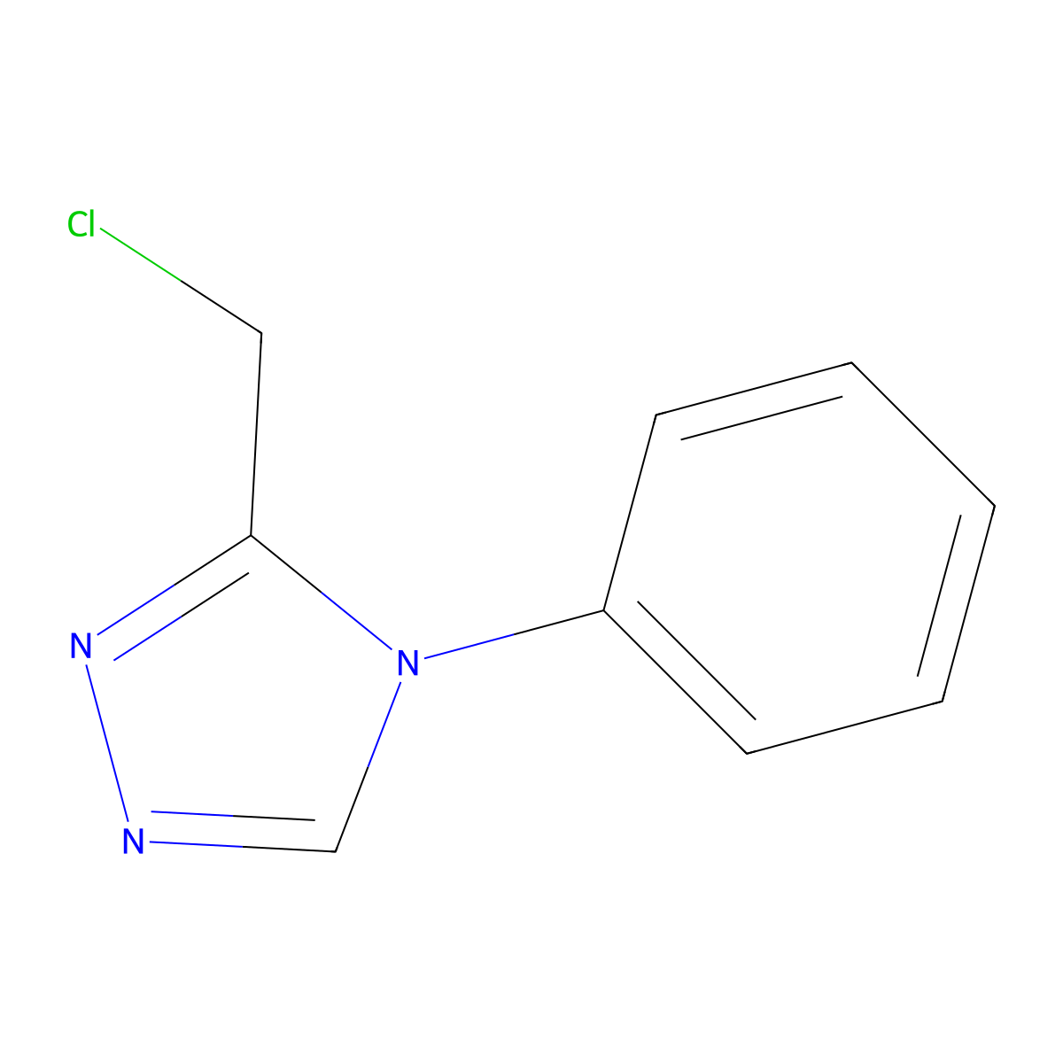 3-(chloromethyl)-4-phenyl-4H-1,2,4-triazole molecular structure, CAS 138624-89-2