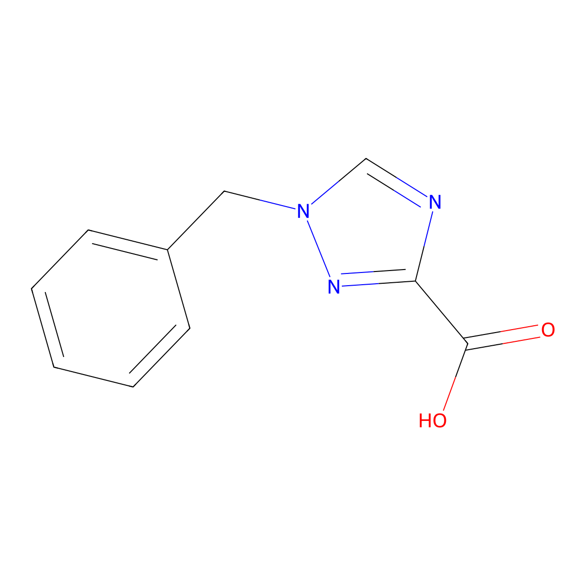1-Benzyl-1H-1,2,4-triazole-3-carboxylic acid molecular structure, CAS 138624-97-2