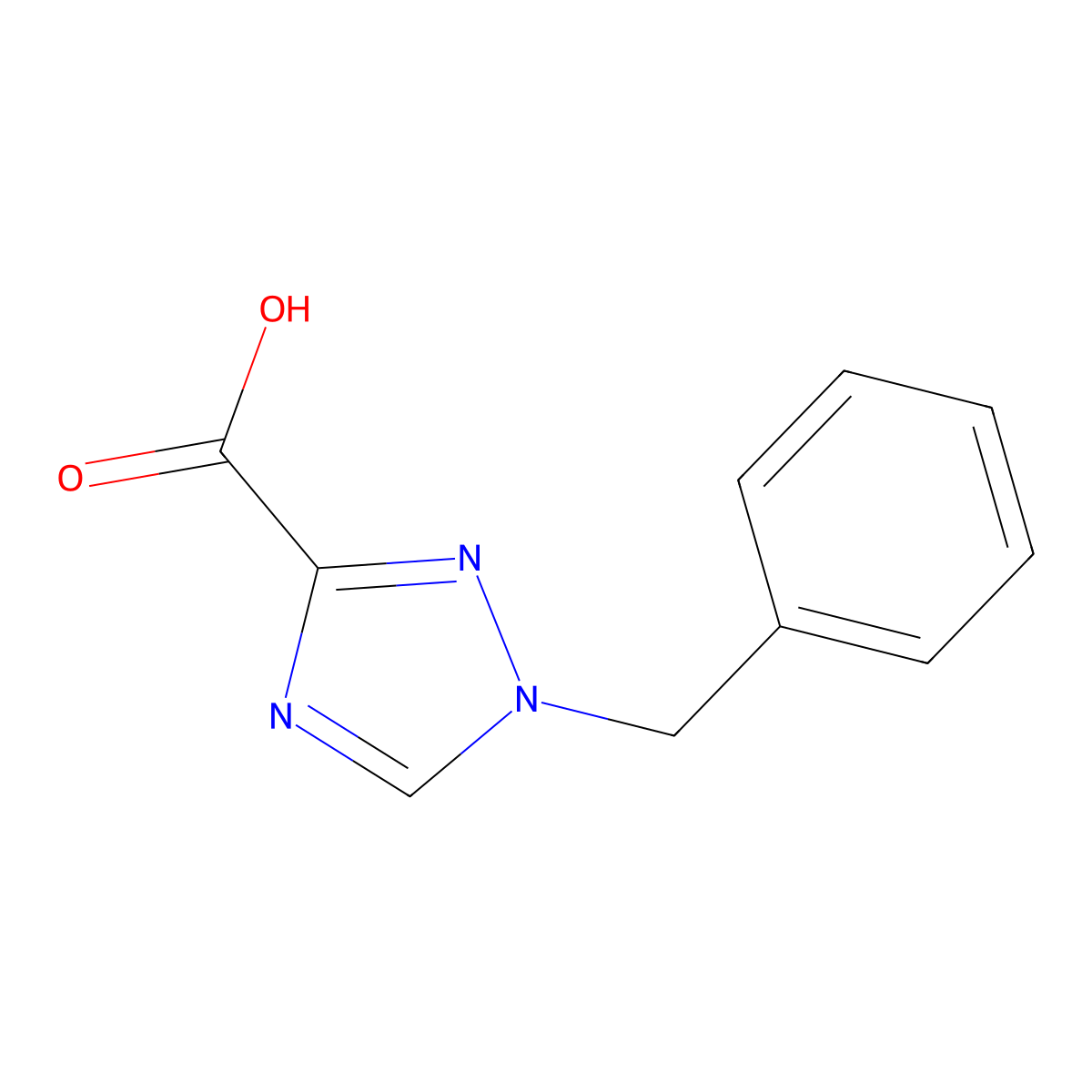1-Benzyl-1H-1,2,4-triazole-3-carboxylic acid molecular structure, CAS 138624-97-2