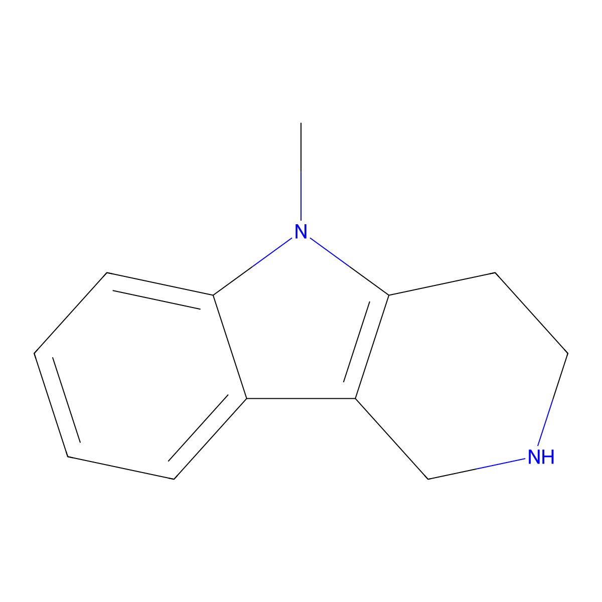 5-Methyl-1,2,3,4-tetrahydropyrido[4,3-b]indole molecular structure, CAS 138625-87-3