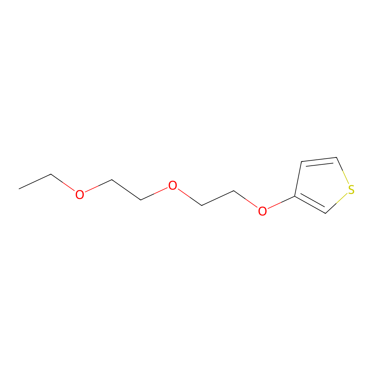 3-[2-(2-Ethoxyethoxy)ethoxy]thiophene molecular structure, CAS 138625-91-9