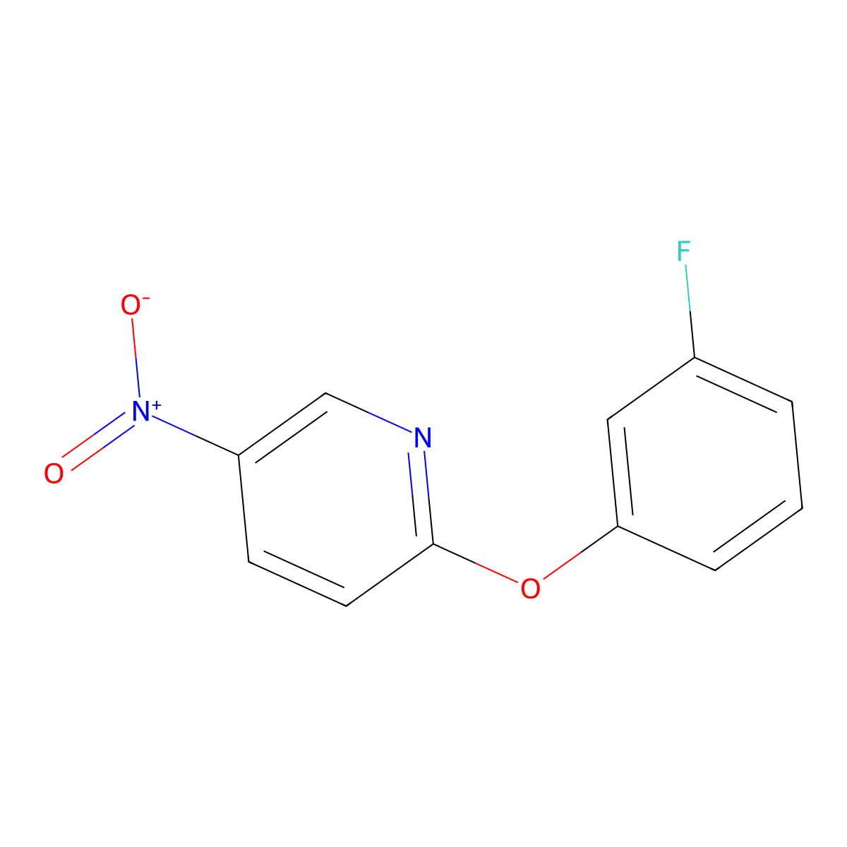 2-(3-Fluorophenoxy)-5-nitropyridine molecular structure, CAS 1386297-91-1