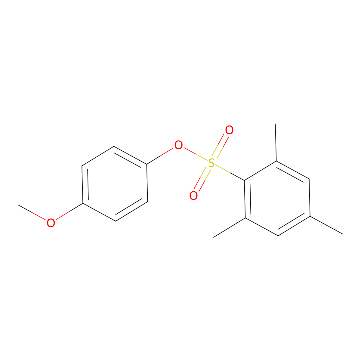 4-Methoxyphenyl 2,4,6-trimethylbenzenesulfonate molecular structure, CAS 1386330-18-2