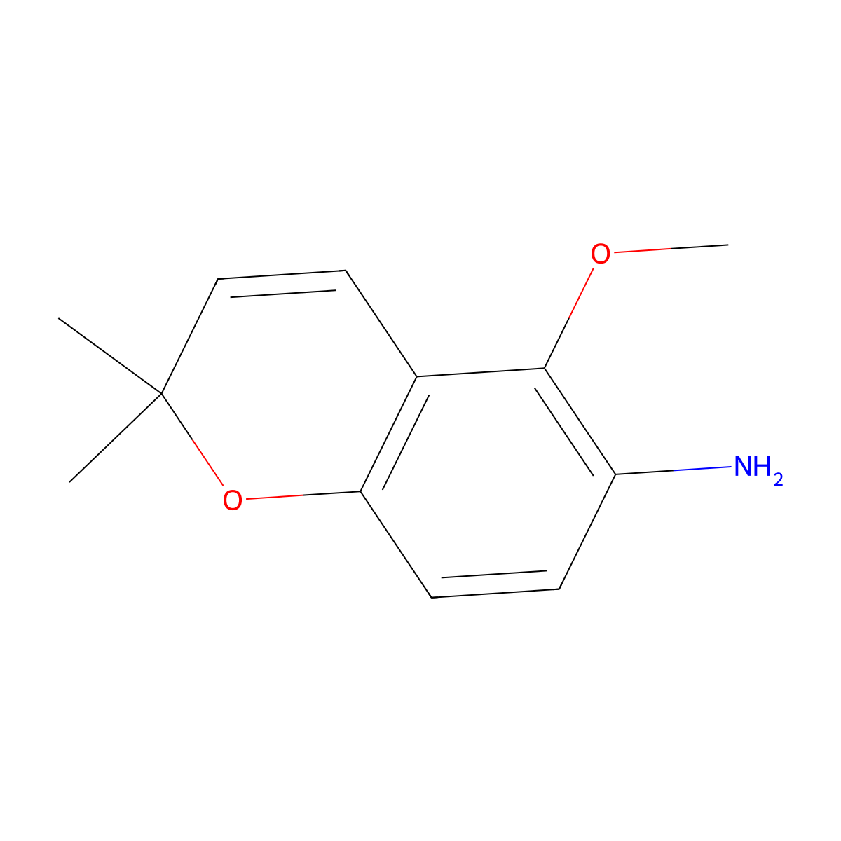 5-methoxy-2,2-dimethyl-2H-chromen-6-amine molecular structure, CAS 1386351-29-6