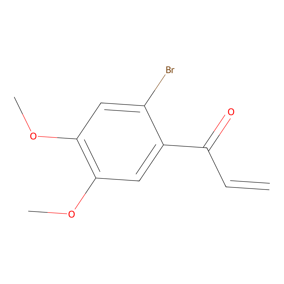 1-(2-Bromo-4,5-dimethoxyphenyl)prop-2-en-1-one molecular structure, CAS 1386383-74-9