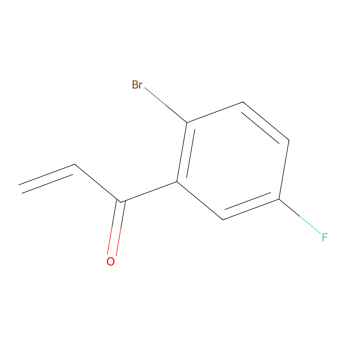 1-(2-Bromo-5-fluorophenyl)prop-2-en-1-one molecular structure, CAS 1386383-76-1