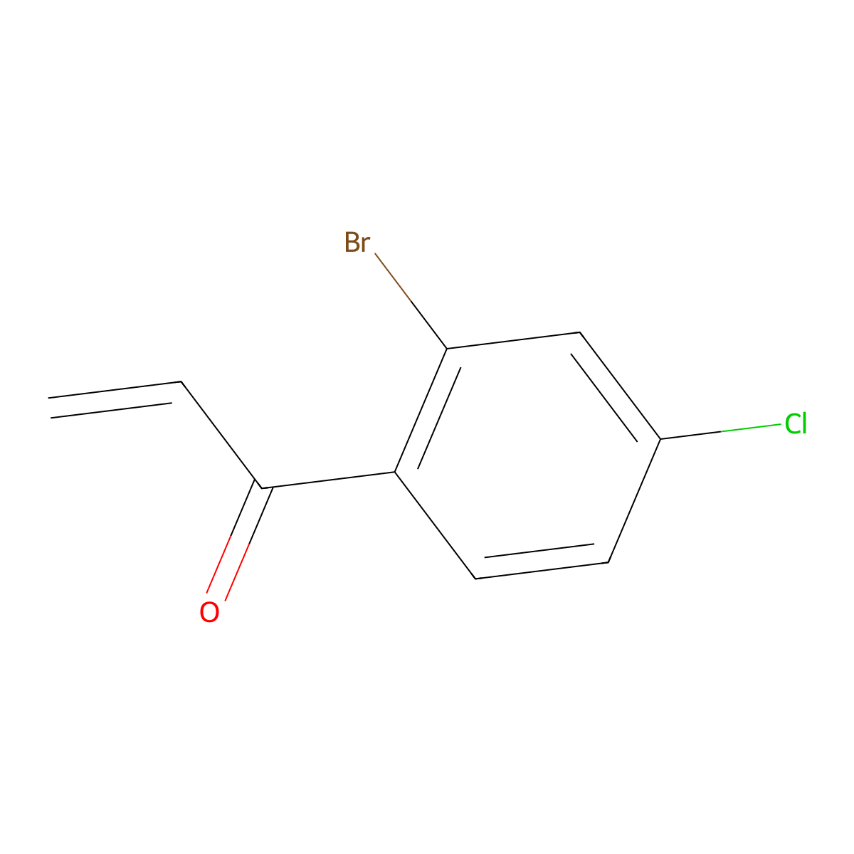 1-(2-Bromo-4-chlorophenyl)prop-2-en-1-one molecular structure, CAS 1386383-77-2