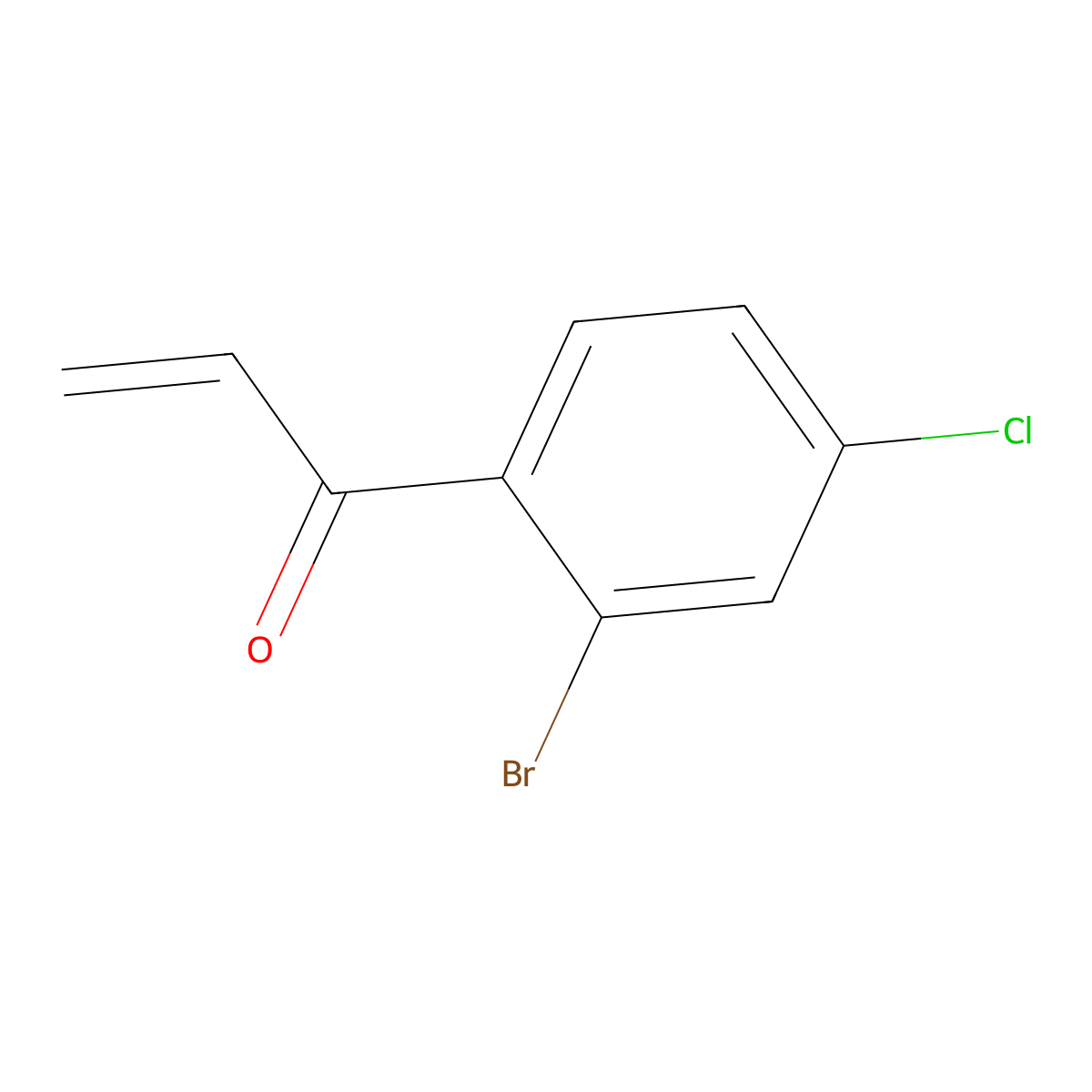 1-(2-Bromo-4-chlorophenyl)prop-2-en-1-one molecular structure, CAS 1386383-77-2