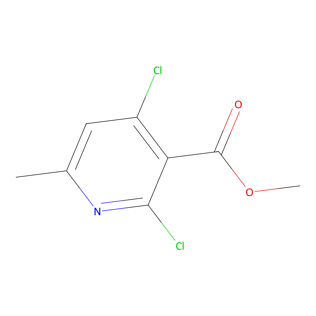 Methyl 2,4-dichloro-6-methylnicotinate molecular structure, CAS 138642-40-7