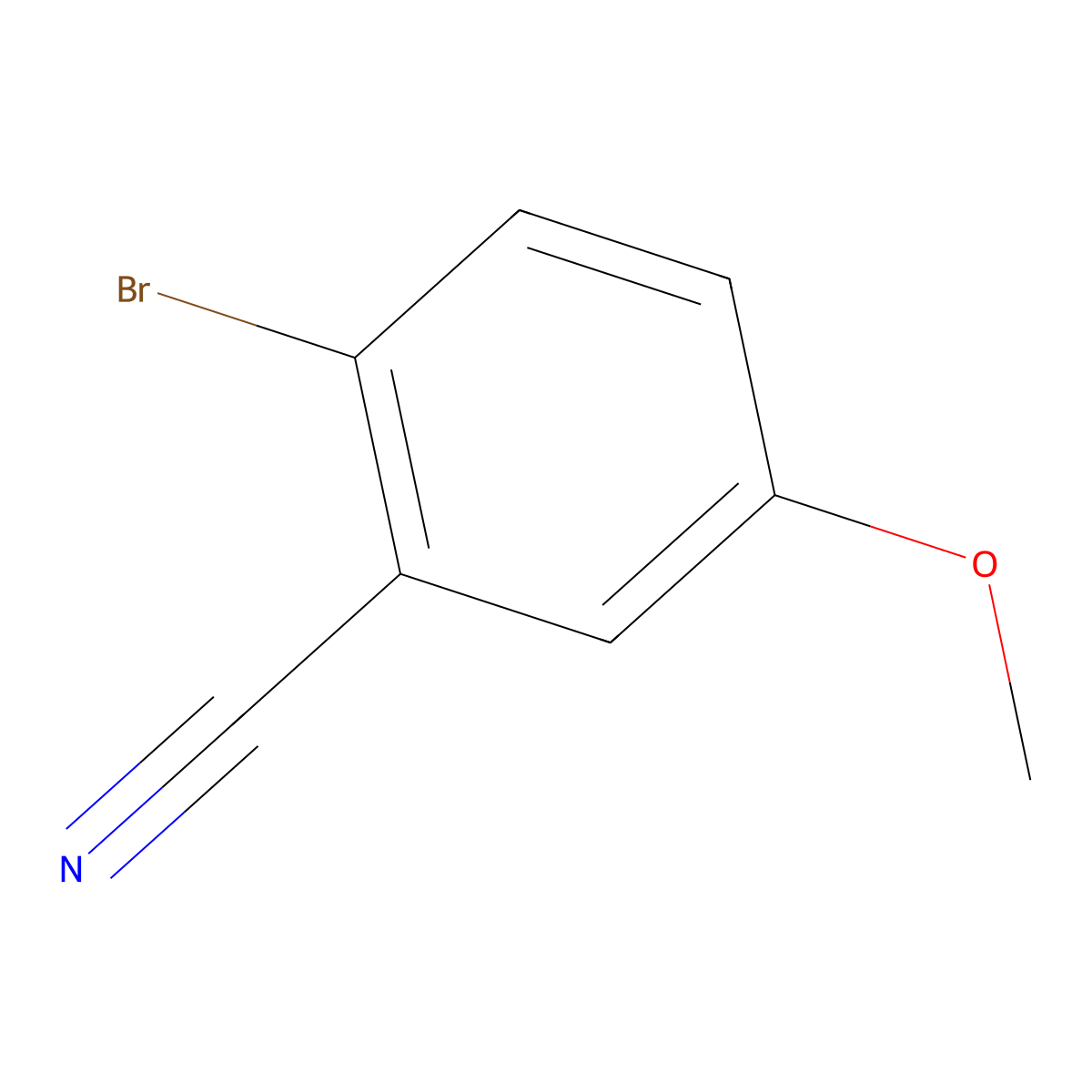 2-Bromo-5-methoxybenzonitrile molecular structure, CAS 138642-47-4