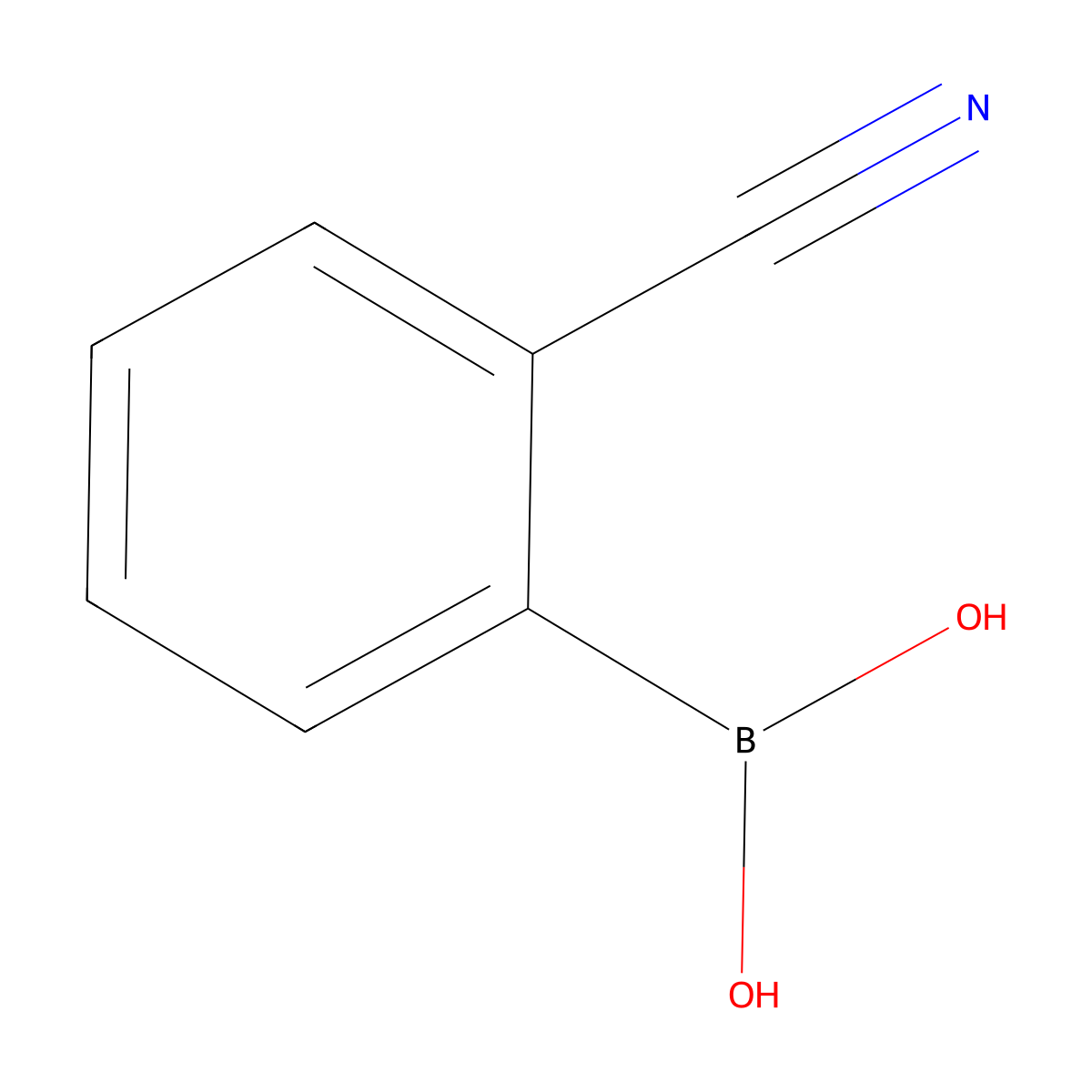 2-Cyanophenylboronic acid molecular structure, CAS 138642-62-3