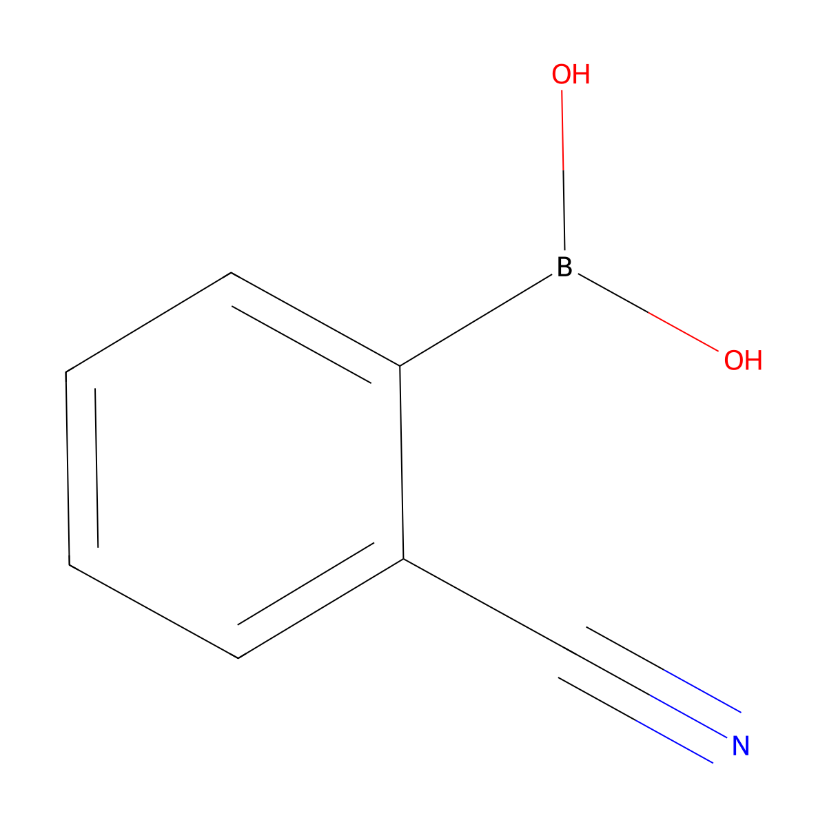 2-Cyanophenylboronic acid molecular structure, CAS 138642-62-3