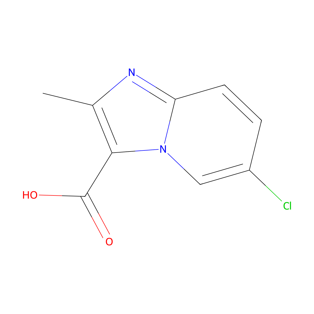 6-Chloro-2-methylimidazo[1,2-a]pyridine-3-carboxylic acid molecular structure, CAS 138642-96-3