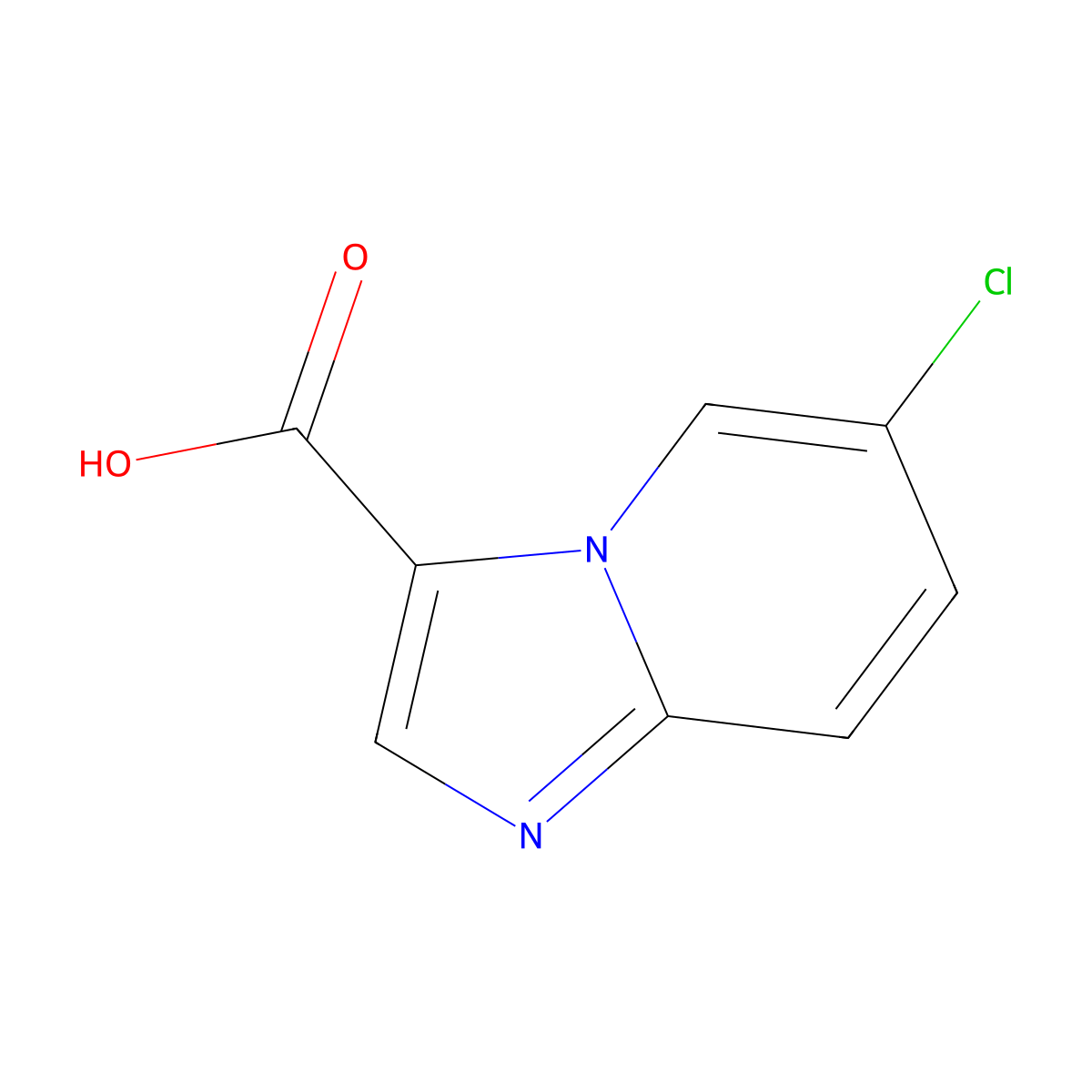 6-Chloroimidazo[1,2-a]pyridine-3-carboxylic acid molecular structure, CAS 138642-97-4