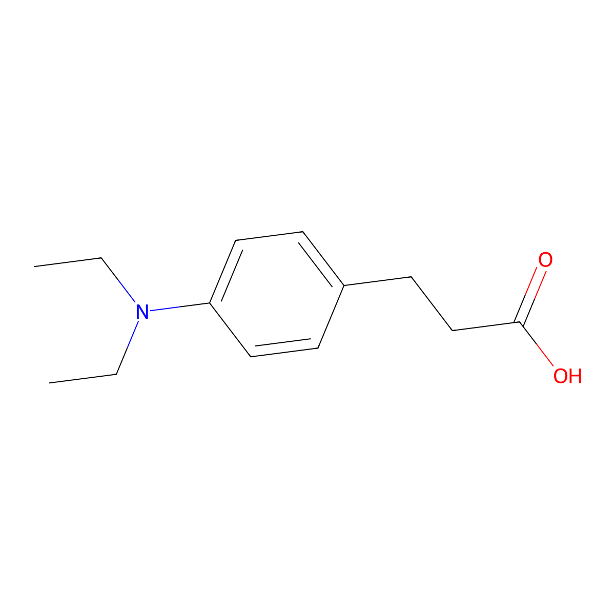 3-(4-(Diethylamino)phenyl)propanoic acid molecular structure, CAS 138643-01-3