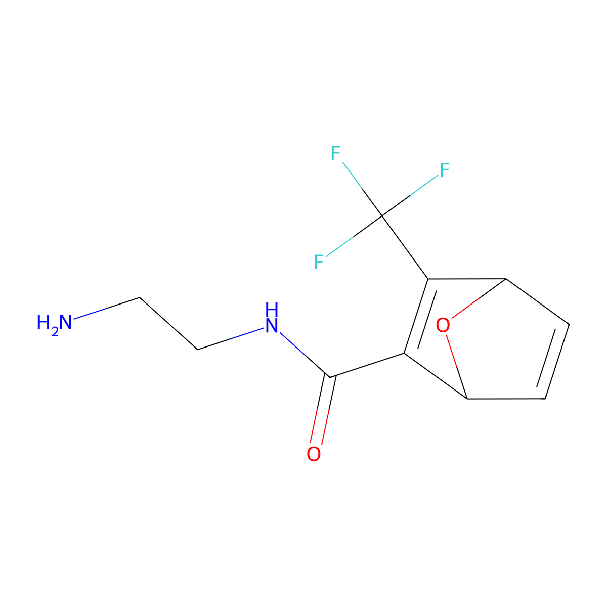 N-(2-Aminoethyl)-3-(trifluoromethyl)-7-oxabicyclo[2.2.1]hepta-2,5-diene-2-carboxamide molecular structure, CAS 1386447-05-7
