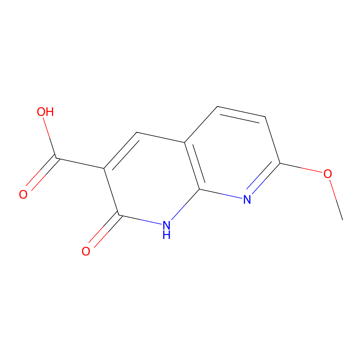 7-Methoxy-2-oxo-1,2-dihydro-1,8-naphthyridine-3-carboxylic acid molecular structure, CAS 1386448-01-6