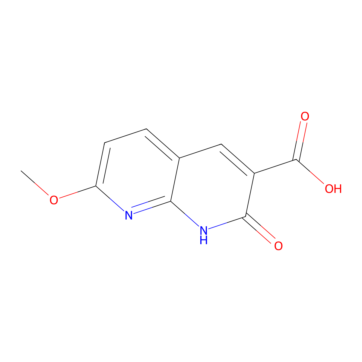 7-Methoxy-2-oxo-1,2-dihydro-1,8-naphthyridine-3-carboxylic acid molecular structure, CAS 1386448-01-6