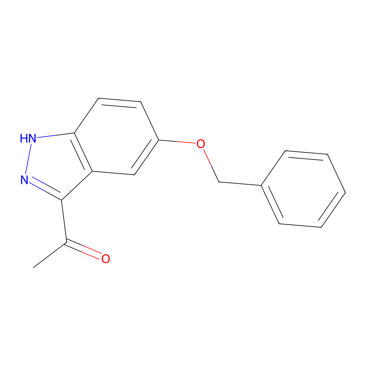 1-(5-(benzyloxy)-1H-indazol-3-yl)ethanone molecular structure, CAS 1386457-57-3