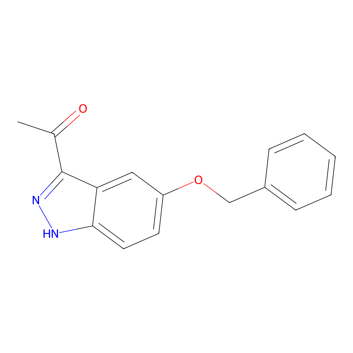 1-(5-(benzyloxy)-1H-indazol-3-yl)ethanone molecular structure, CAS 1386457-57-3