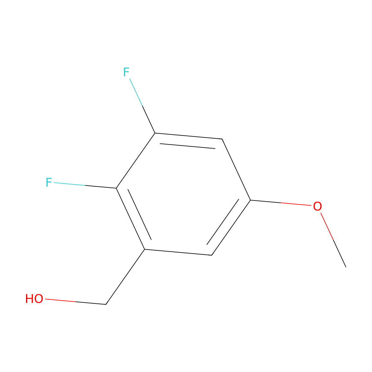 (2,3-Difluoro-5-methoxyphenyl)methanol molecular structure, CAS 1386459-76-2