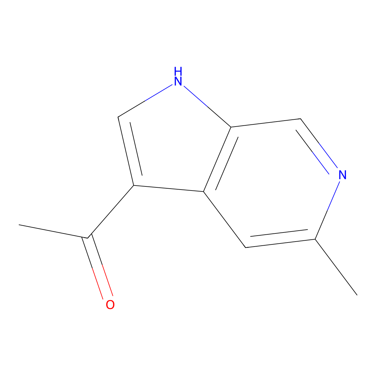 1-(5-methyl-1H-pyrrolo[2,3-c]pyridin-3-yl)ethan-1-one molecular structure, CAS 1386462-19-6
