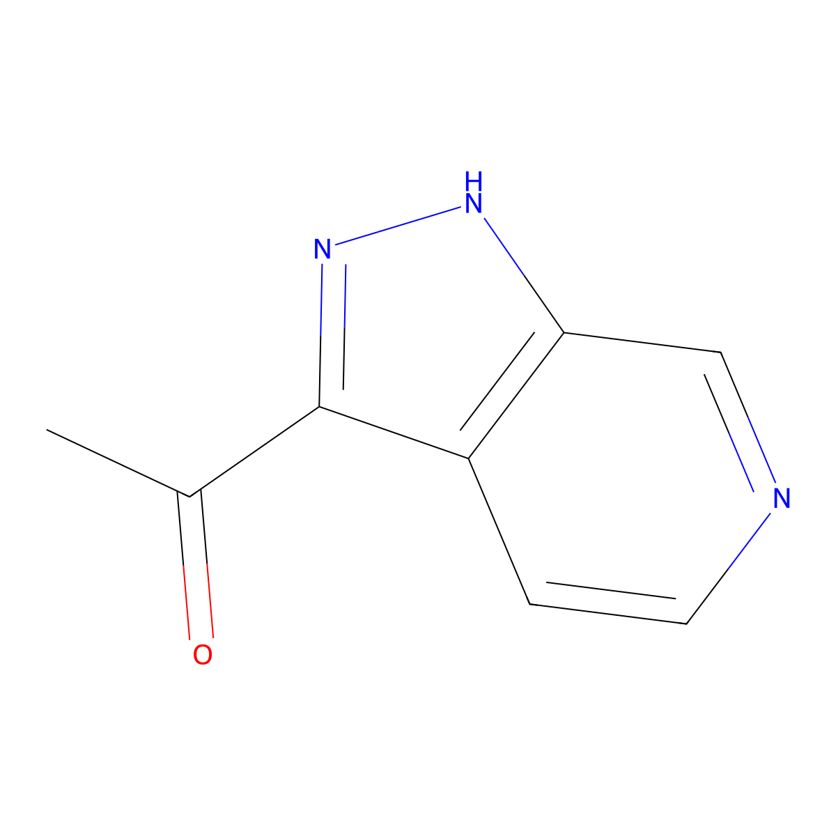 1-(1H-Pyrazolo[3,4-c]pyridin-3-yl)ethanone molecular structure, CAS 1386462-22-1