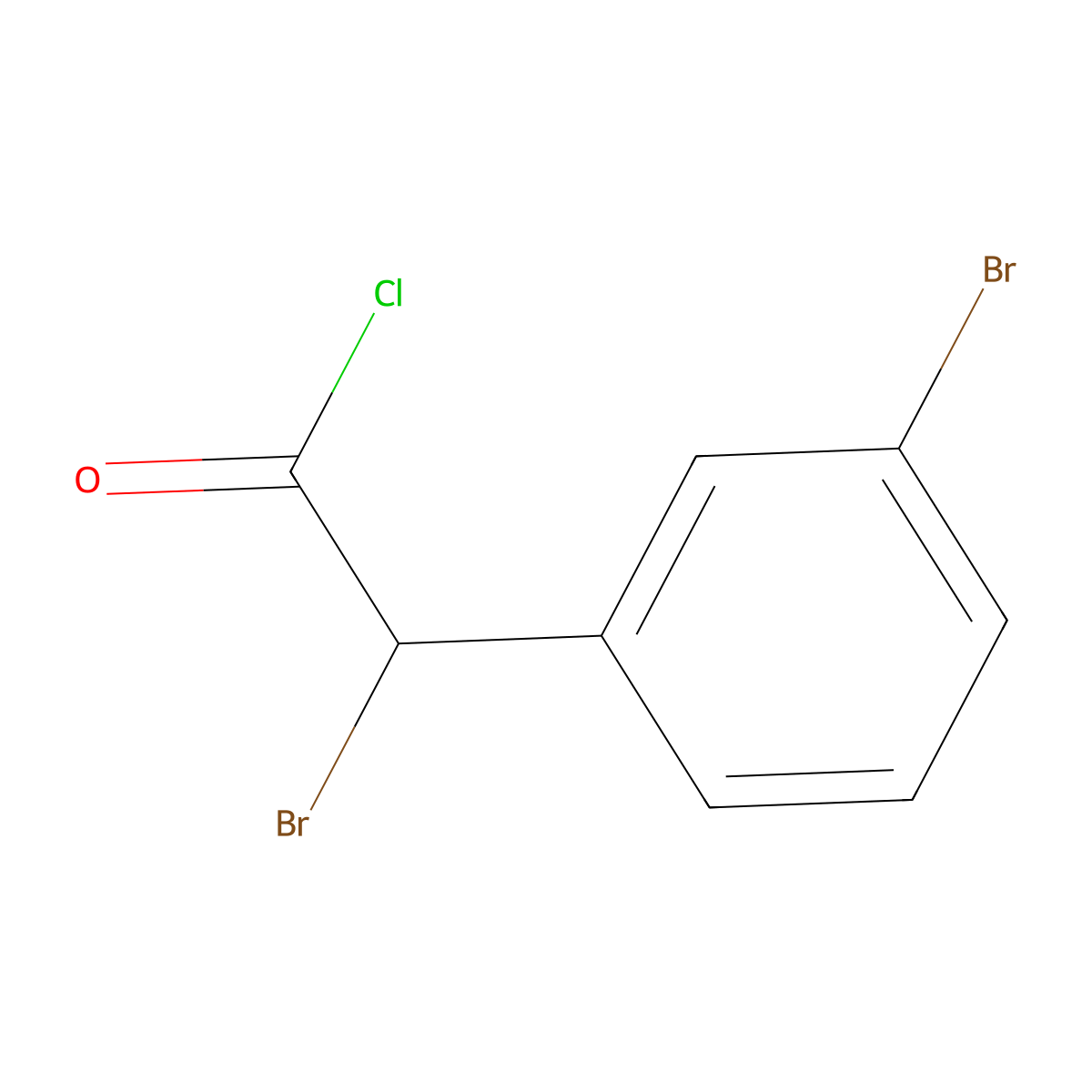 2-Bromo-2-(3-bromophenyl)acetyl chloride molecular structure, CAS 138647-08-2
