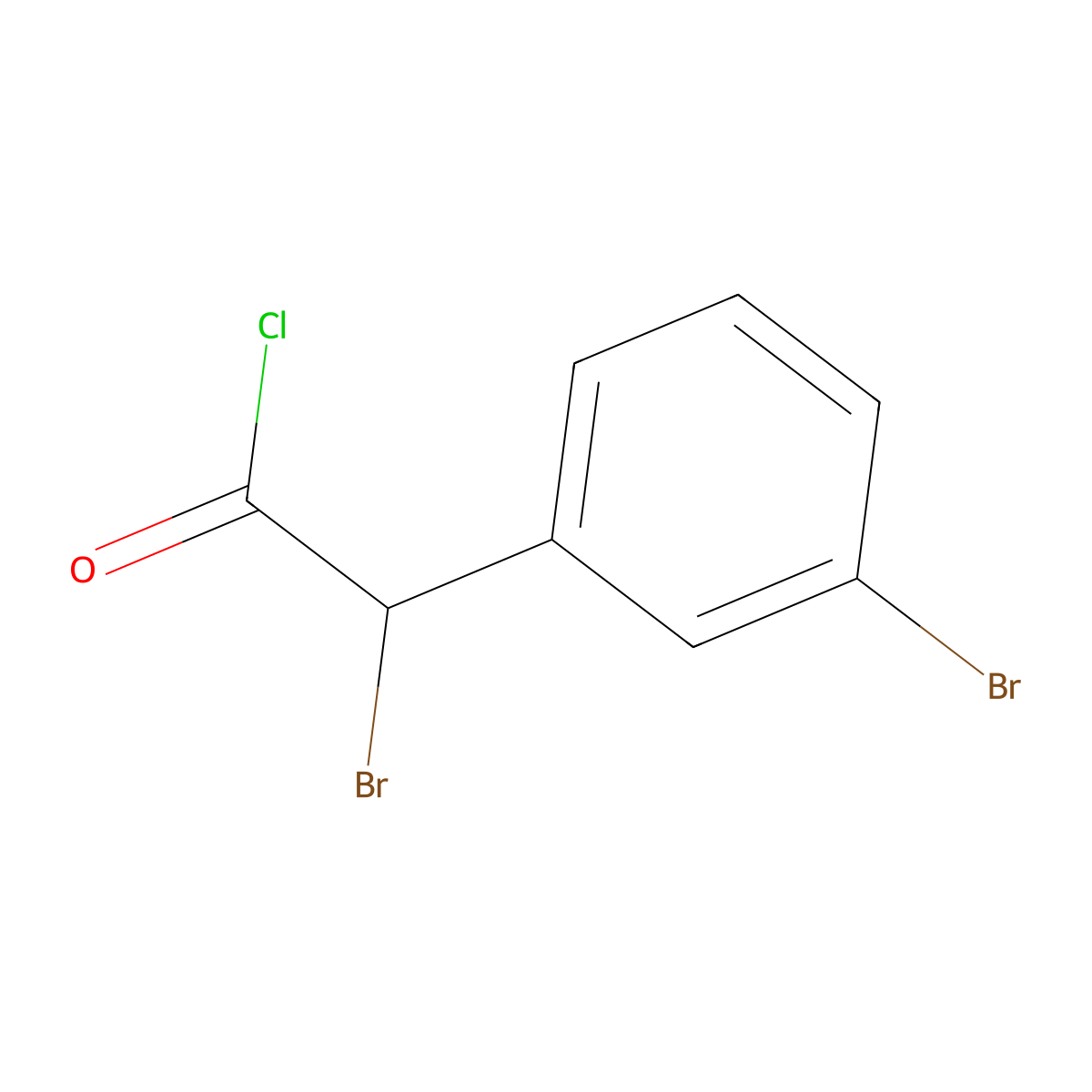 2-Bromo-2-(3-bromophenyl)acetyl chloride molecular structure, CAS 138647-08-2