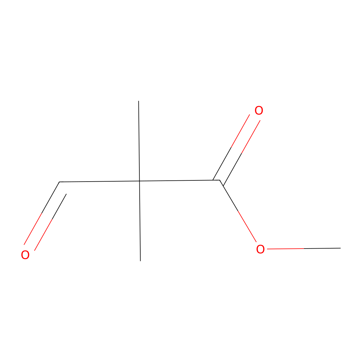 Methyl 2,2-dimethyl-3-oxopropanoate molecular structure, CAS 13865-20-8