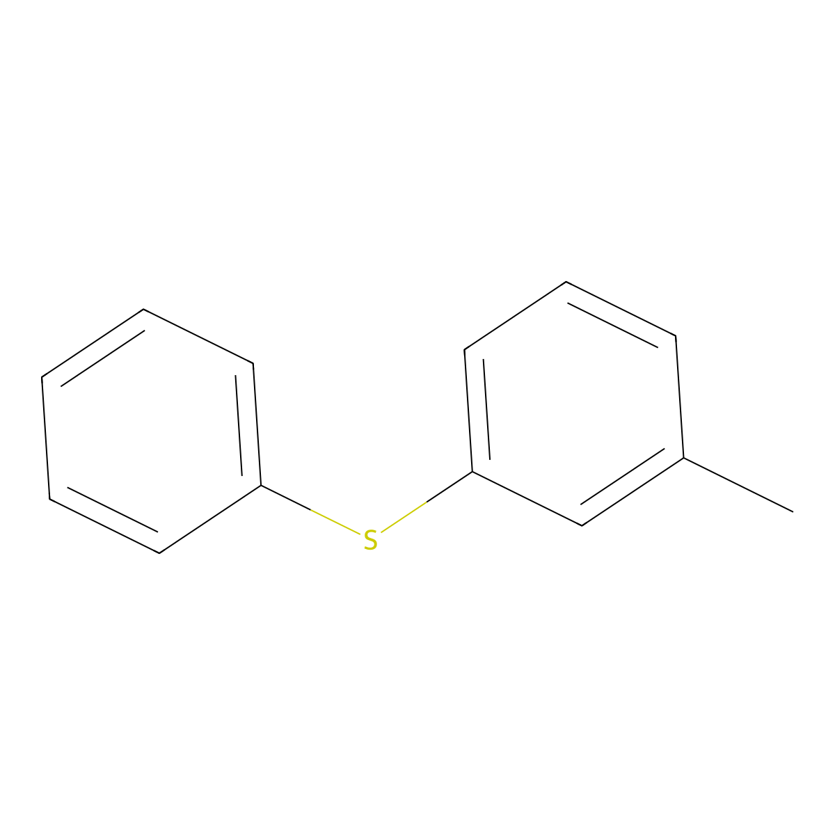 Benzene, 1-methyl-3-(phenylthio)- molecular structure, CAS 13865-48-0