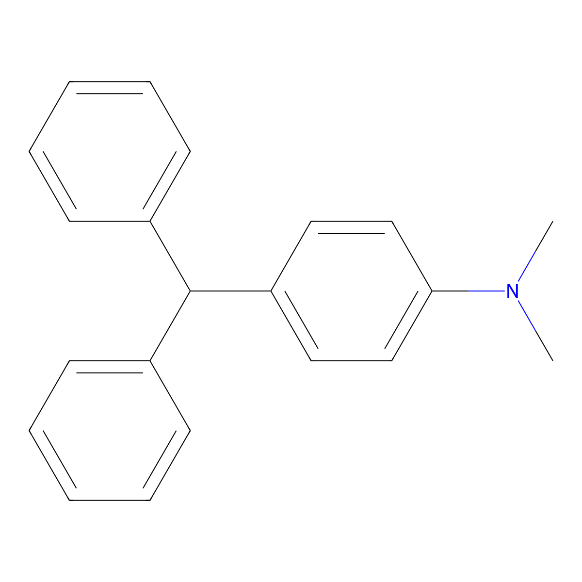 Aniline, N,N-dimethyl-4-(diphenylmethyl)- molecular structure, CAS 13865-57-1