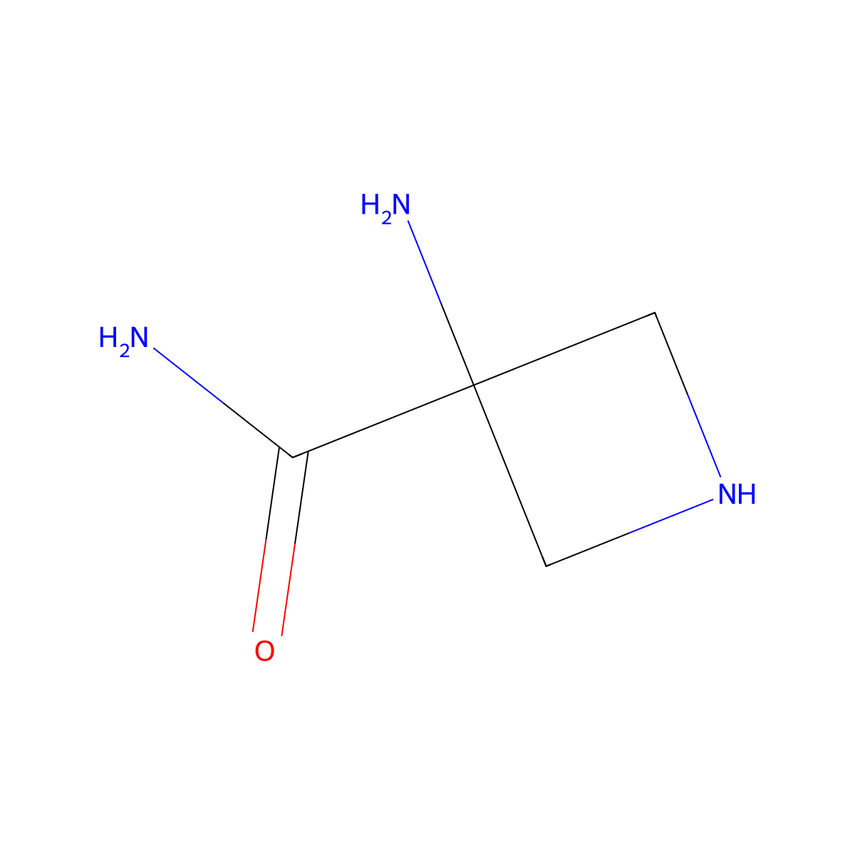 3-Aminoazetidine-3-carboxamide molecular structure, CAS 138650-22-3