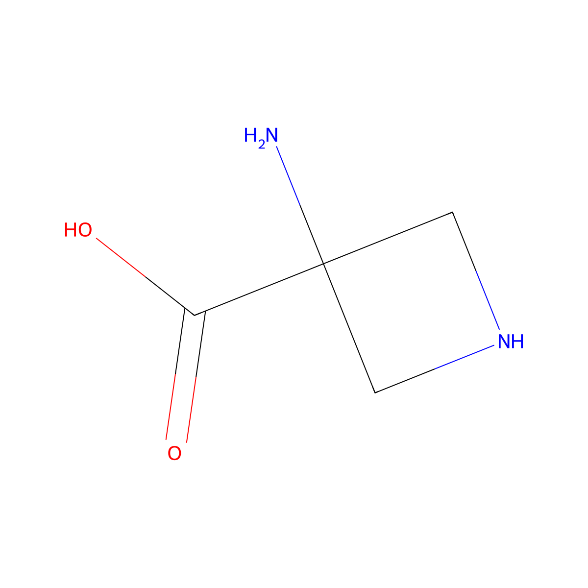 3-Aminoazetidine-3-carboxylic acid molecular structure, CAS 138650-25-6