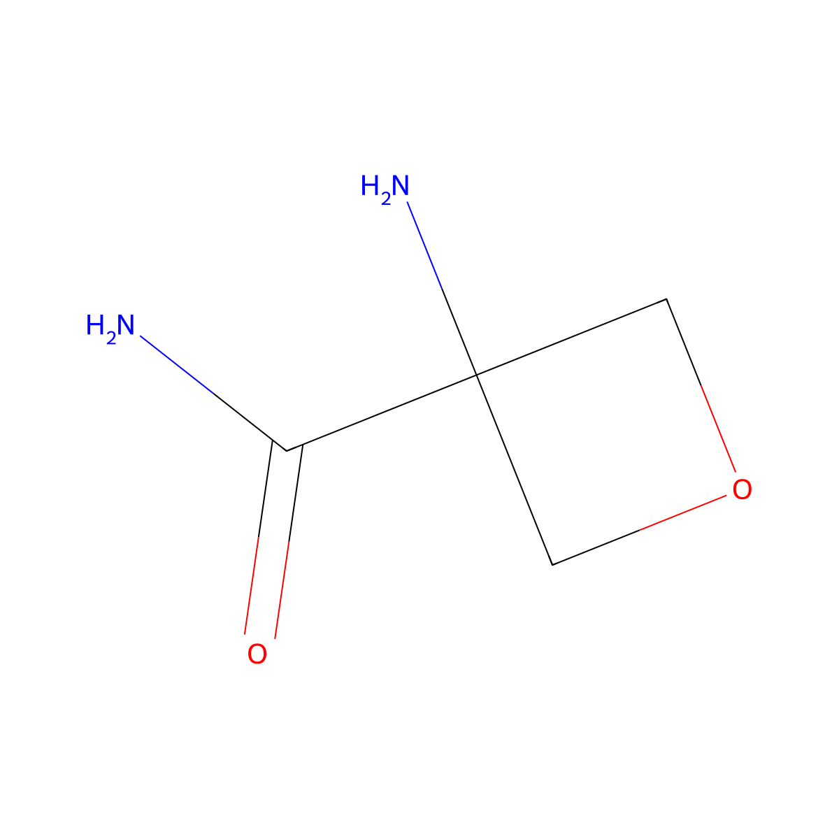 3-Aminooxetane-3-carboxamide molecular structure, CAS 138650-60-9