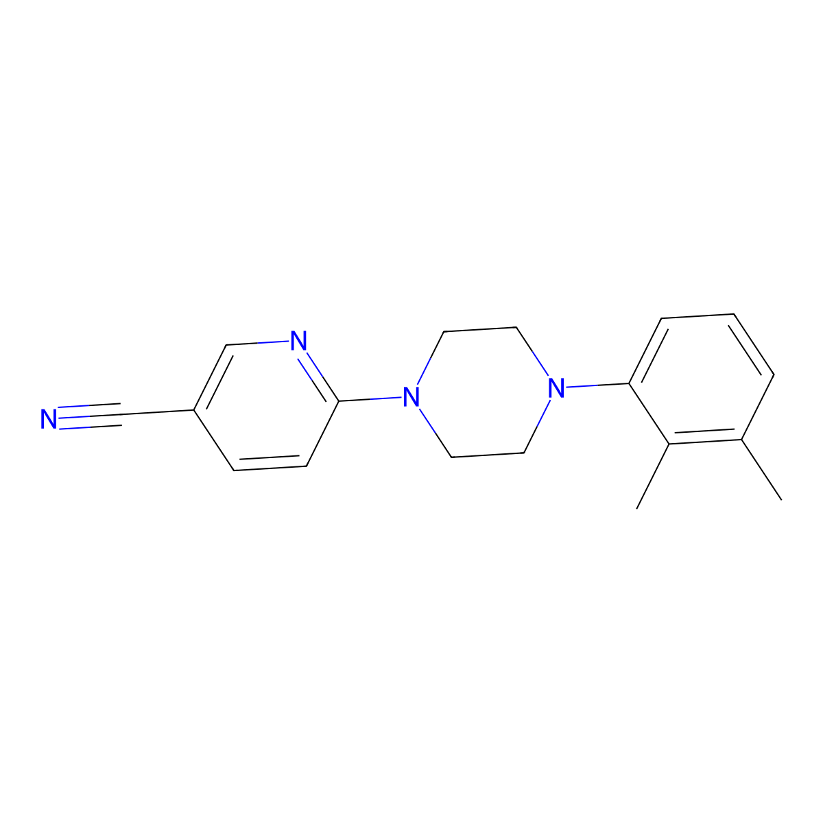 6-[4-(2,3-Dimethylphenyl)piperazin-1-yl]pyridine-3-carbonitrile molecular structure, CAS 1386570-98-4