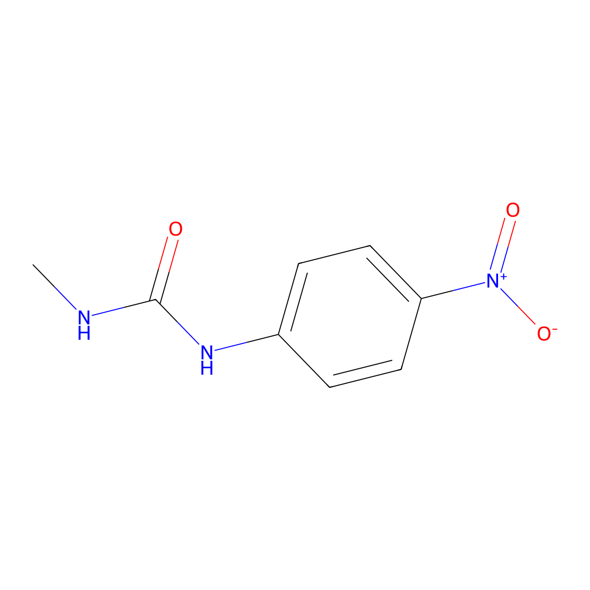 1-Methyl-3-(4-nitrophenyl)urea molecular structure, CAS 13866-64-3