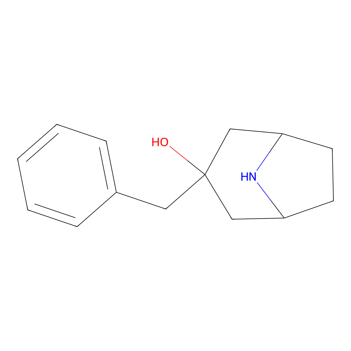 3-Benzyl-8-azabicyclo[3.2.1]octan-3-ol molecular structure, CAS 138660-53-4