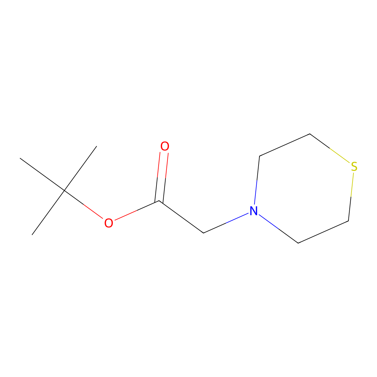 tert-Butyl 2-(thiomorpholin-4-yl)acetate molecular structure, CAS 1386675-83-7