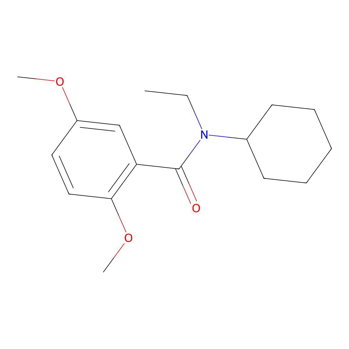 N-cyclohexyl-N-ethyl-2,5-dimethoxybenzamide molecular structure, CAS 1386788-00-6