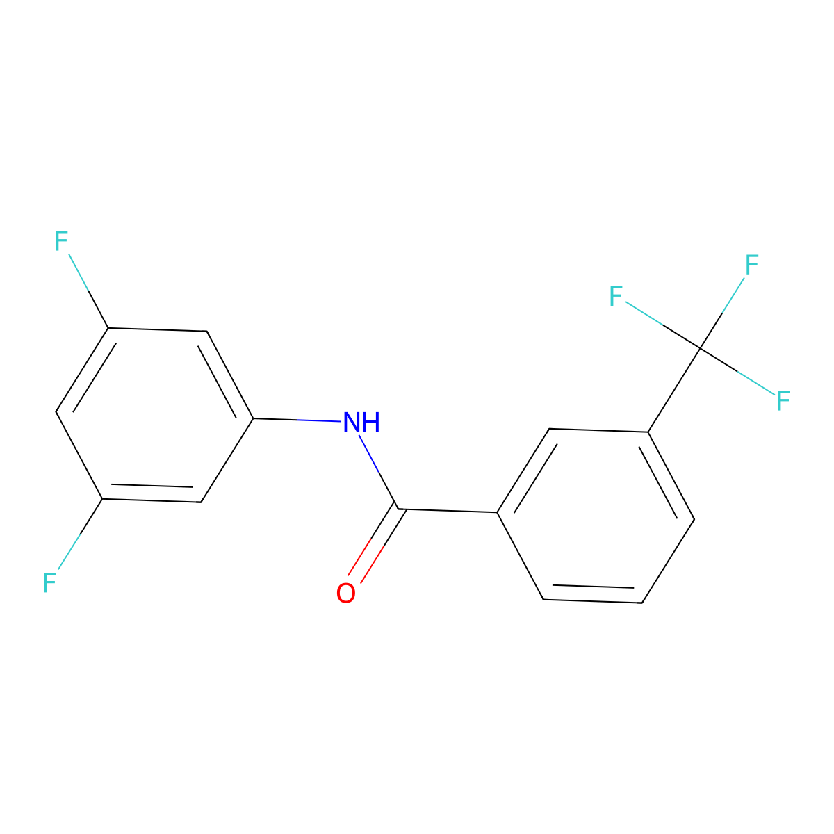 N-(3,5-Difluorophenyl)-3-(trifluoromethyl)benzamide molecular structure, CAS 1386807-77-7