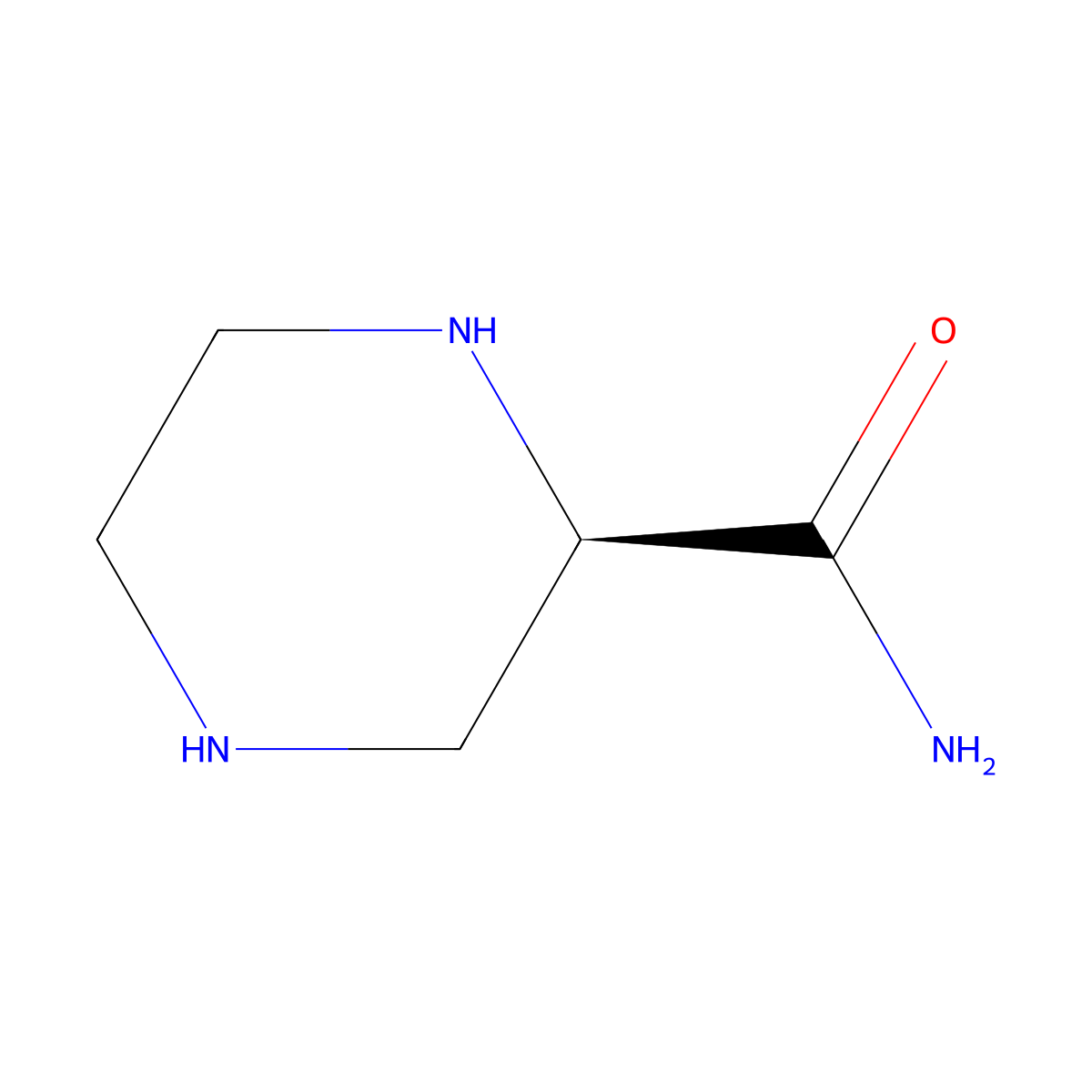 (R)-piperazine-2-carboxamide molecular structure, CAS 138681-31-9