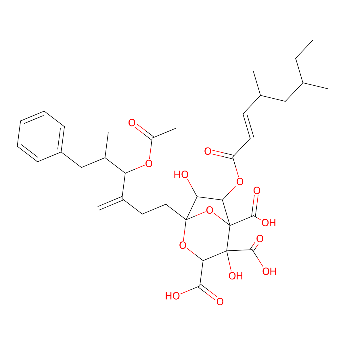 2,8-Dioxabicyclo[3.2.1]octane, D-glycero-L-altro-7-trideculo-7,4-furanosonic acid deriv. molecular structure, CAS 138682-84-5