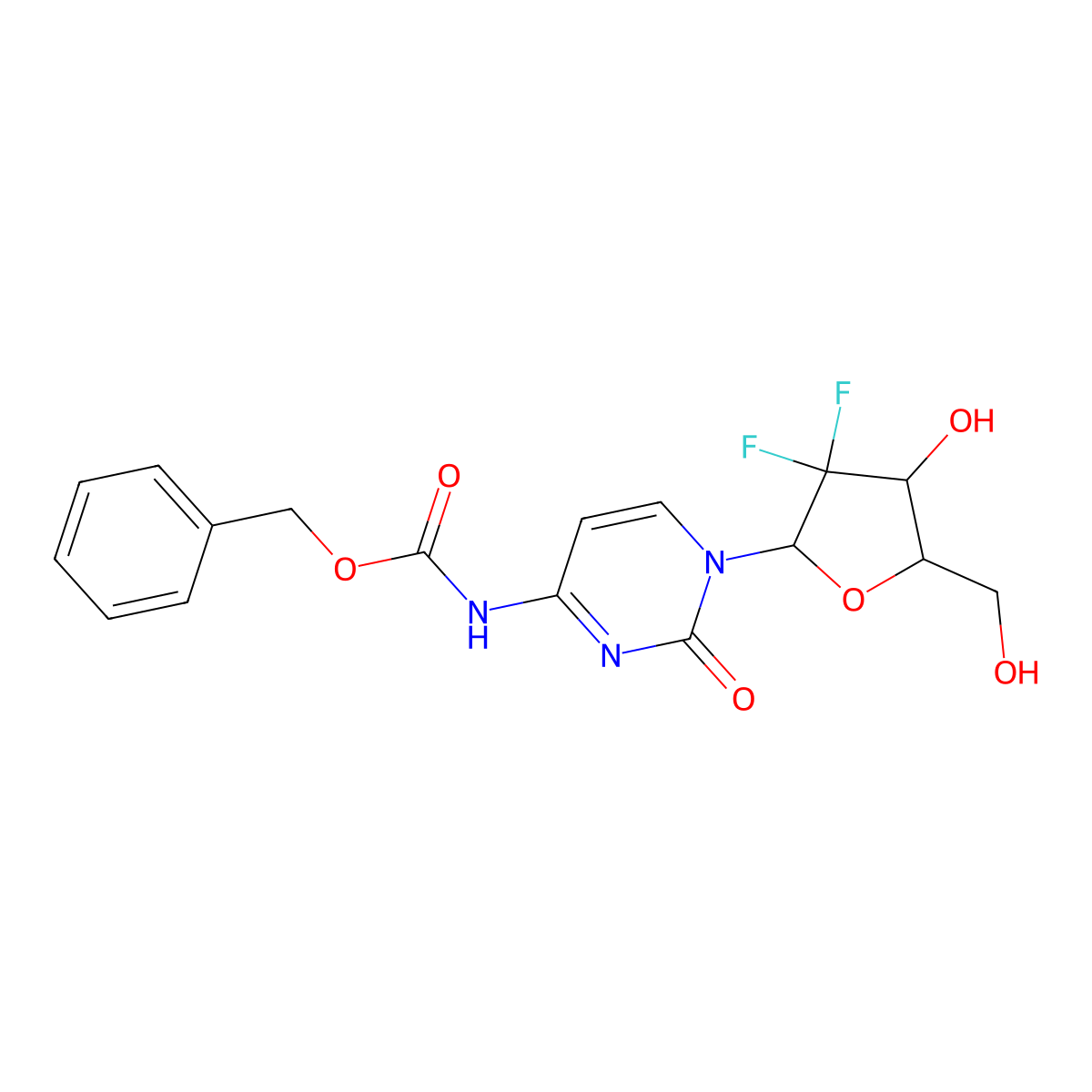 N-Carboxybenzyl Gemcitabine molecular structure, CAS 138685-83-3