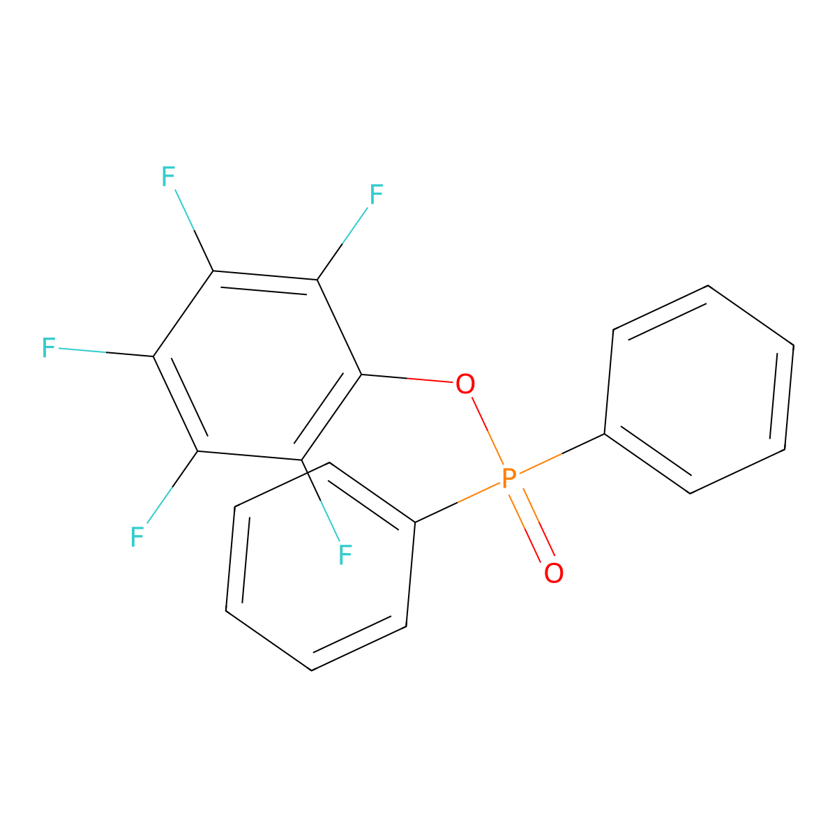 Pentafluorophenyl diphenylphosphinate molecular structure, CAS 138687-69-1