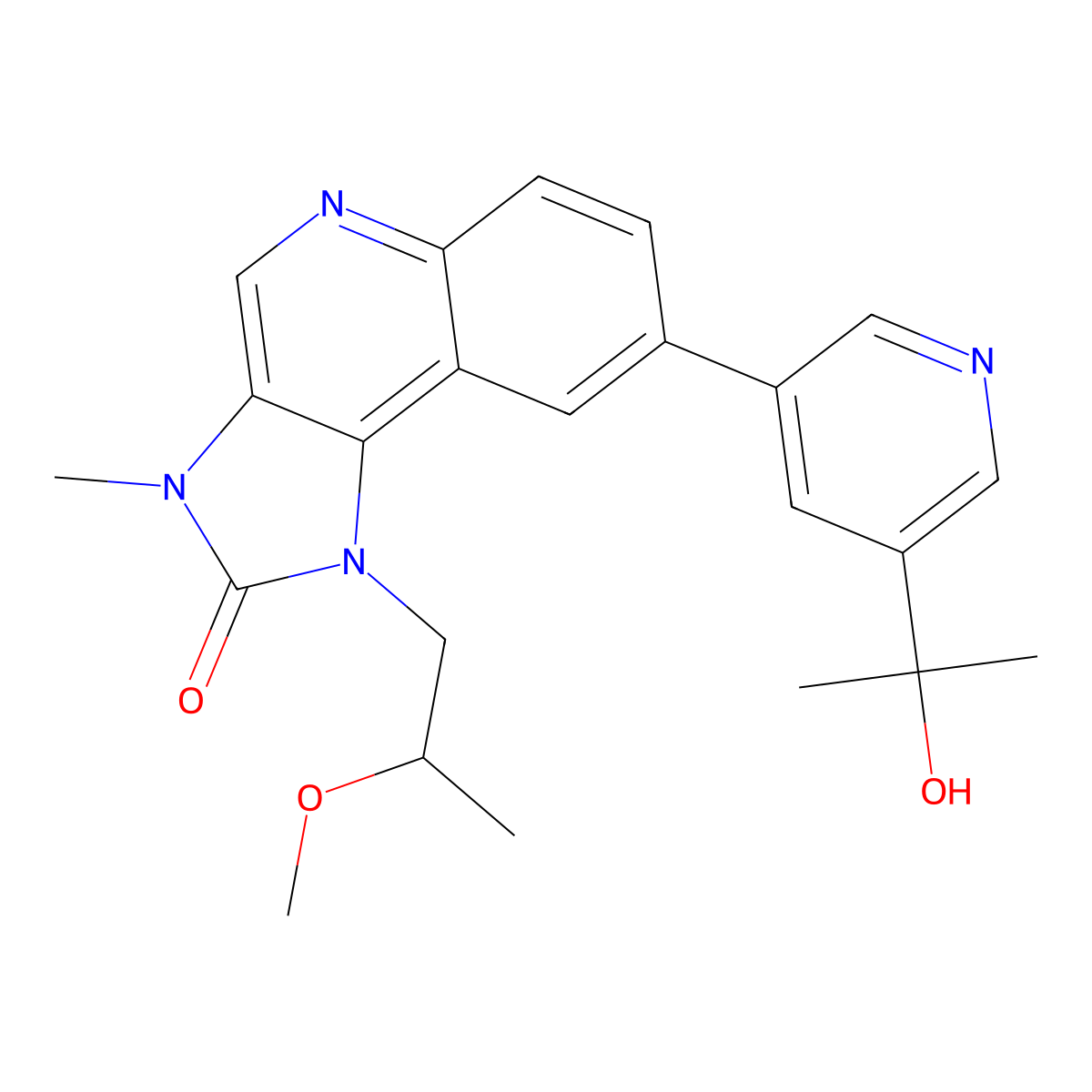 Samotolisib molecular structure, CAS 1386874-06-1