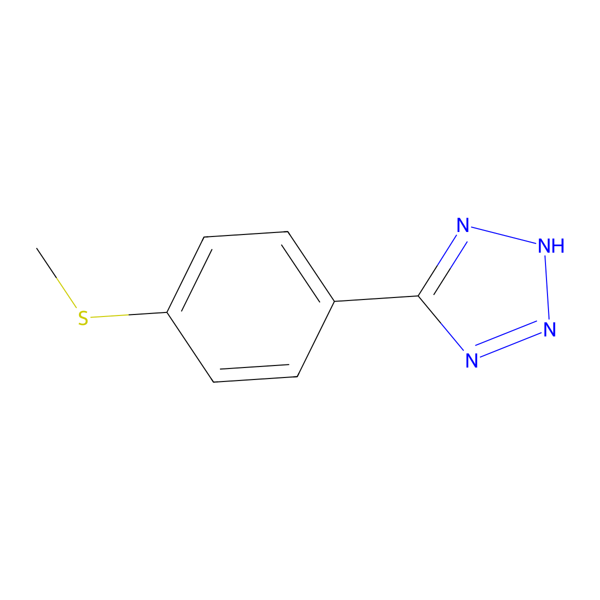5-[4-(Methylthio)phenyl]-1H-tetrazole molecular structure, CAS 138689-79-9