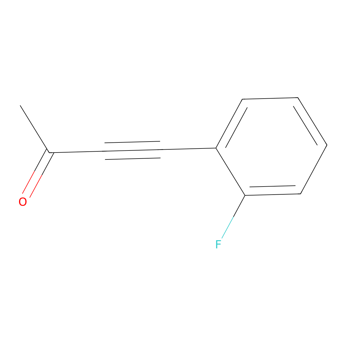4-(2-Fluorophenyl)-3-butyn-2-one molecular structure, CAS 1386903-32-7
