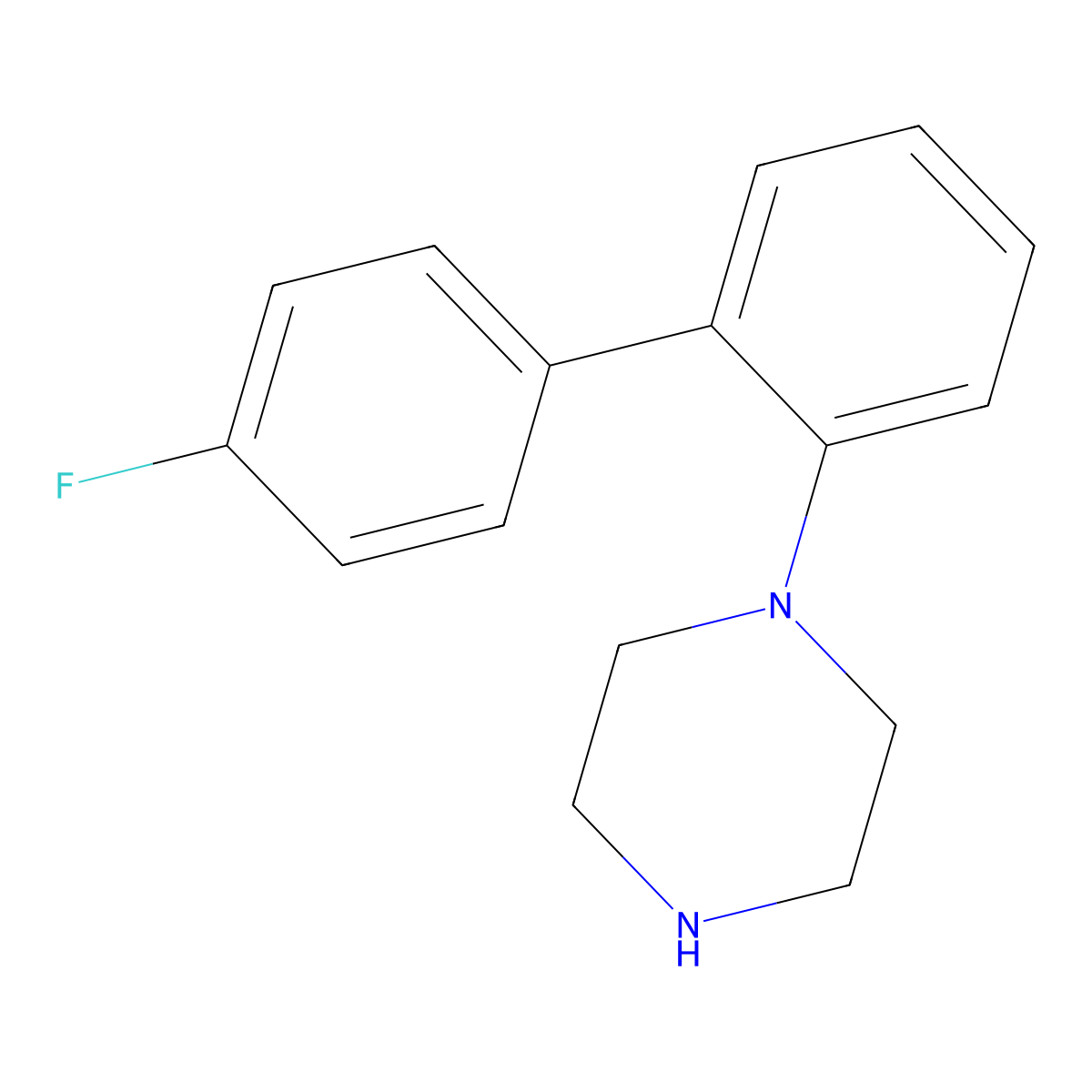 1-{4'-Fluoro-[1,1'-biphenyl]-2-yl}piperazine molecular structure, CAS 1386927-82-7